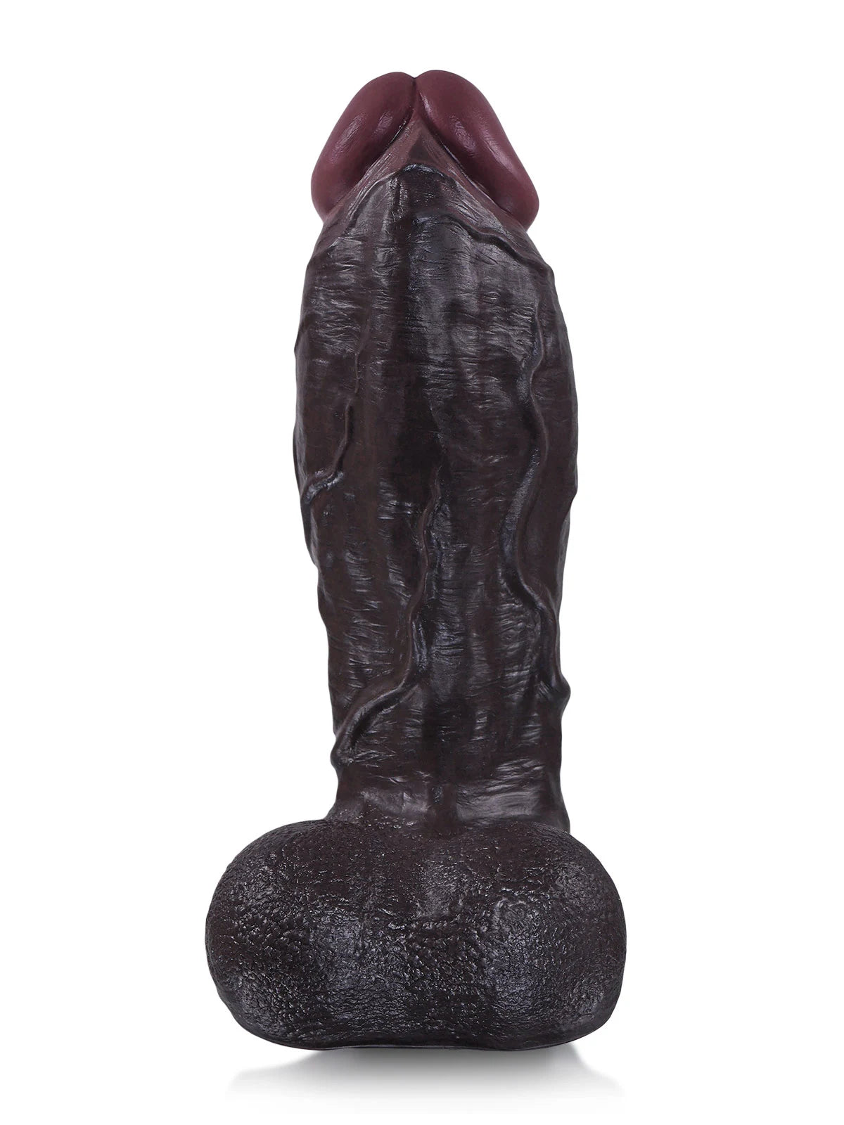 Austin - Schwarzer XXL Realistischer Dildo mit kompaktem Kopf – 28 cm