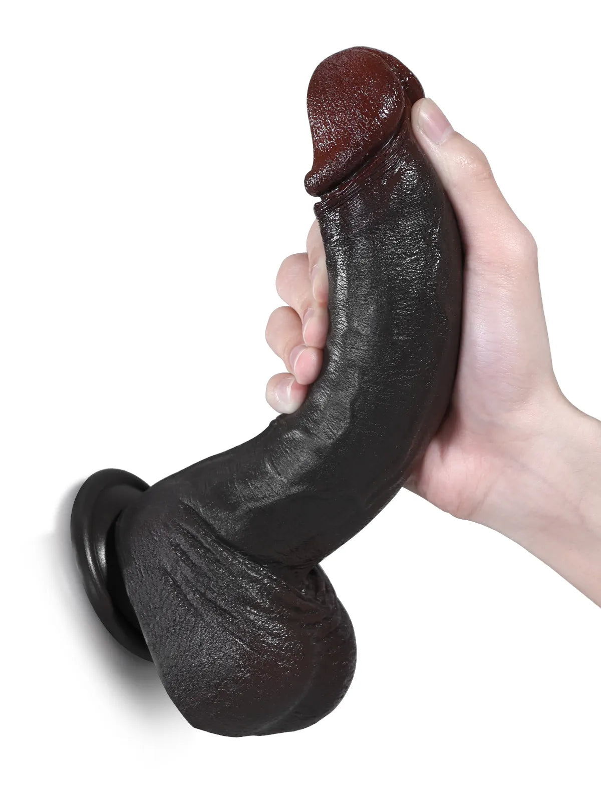 Brandon - Realistischer Dildo · Weiche Haut · Bewegliche Hoden · Gerade Form - 24 cm