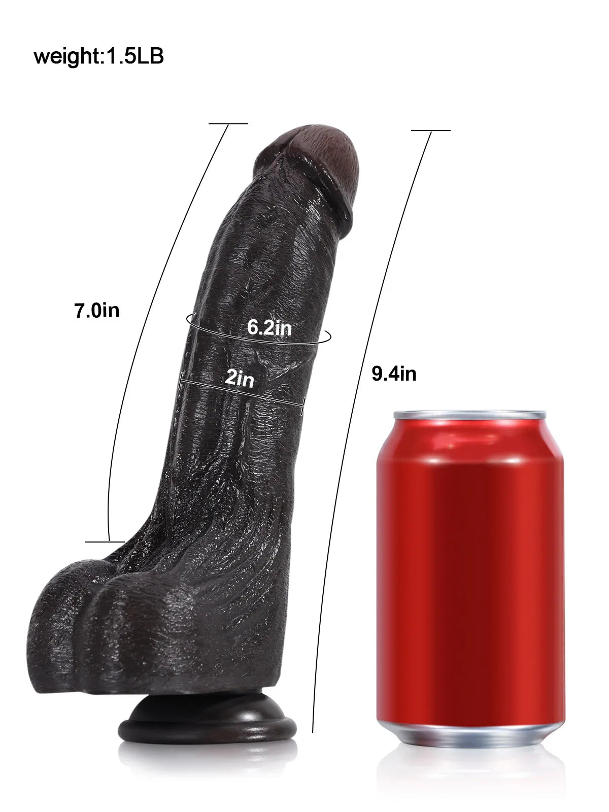 Cameron - Realistischer Dildo · Naturgetreuer Hautton · Real-Feel-Struktur - 24 cm