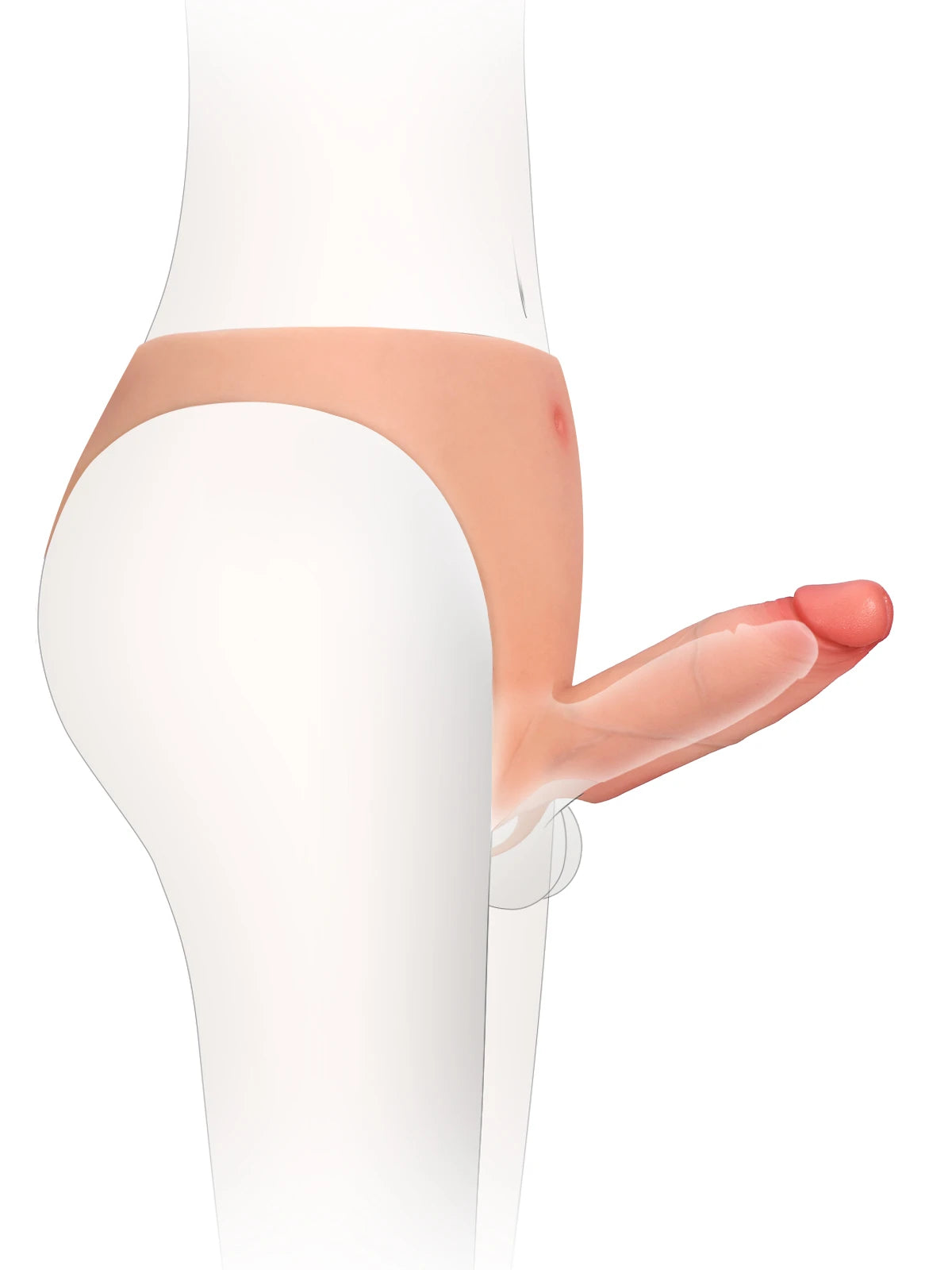 Casey - Hohler Strap-On-Dildo · Tragbar · Premium-Silikon - 15,5 cm