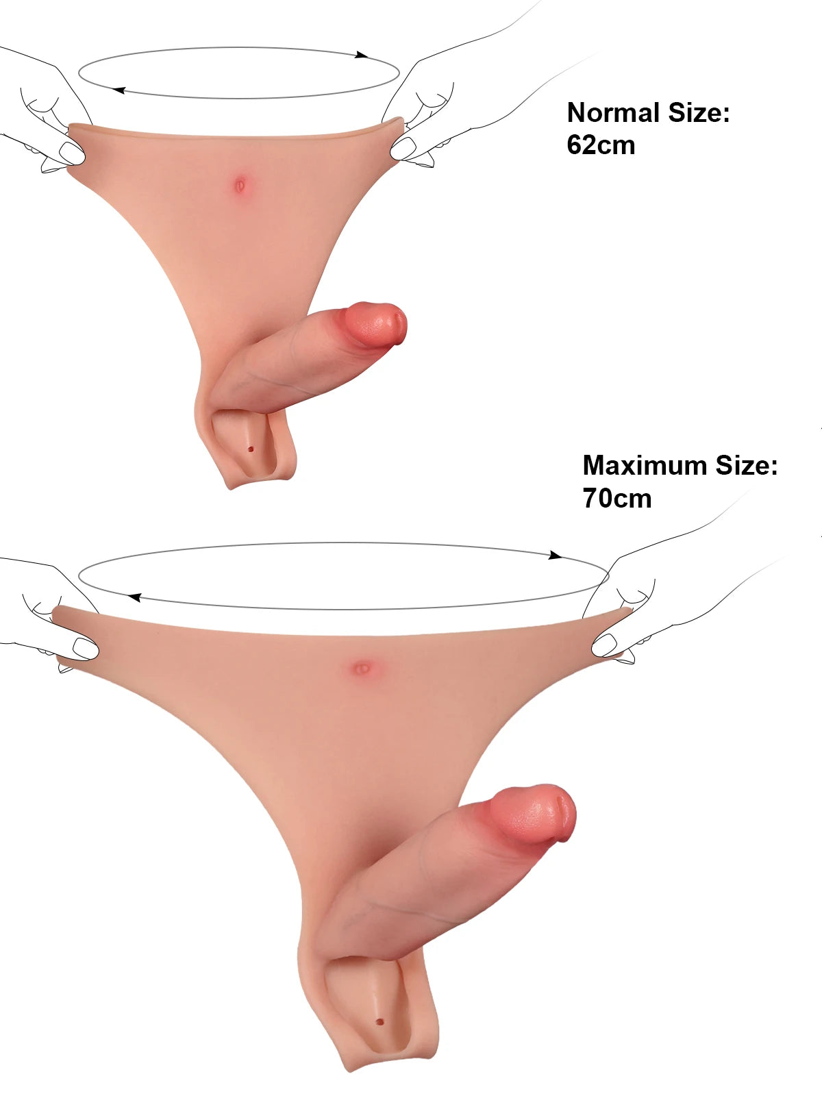 Casey - Hohler Strap-On-Dildo · Tragbar · Premium-Silikon - 15,2 cm