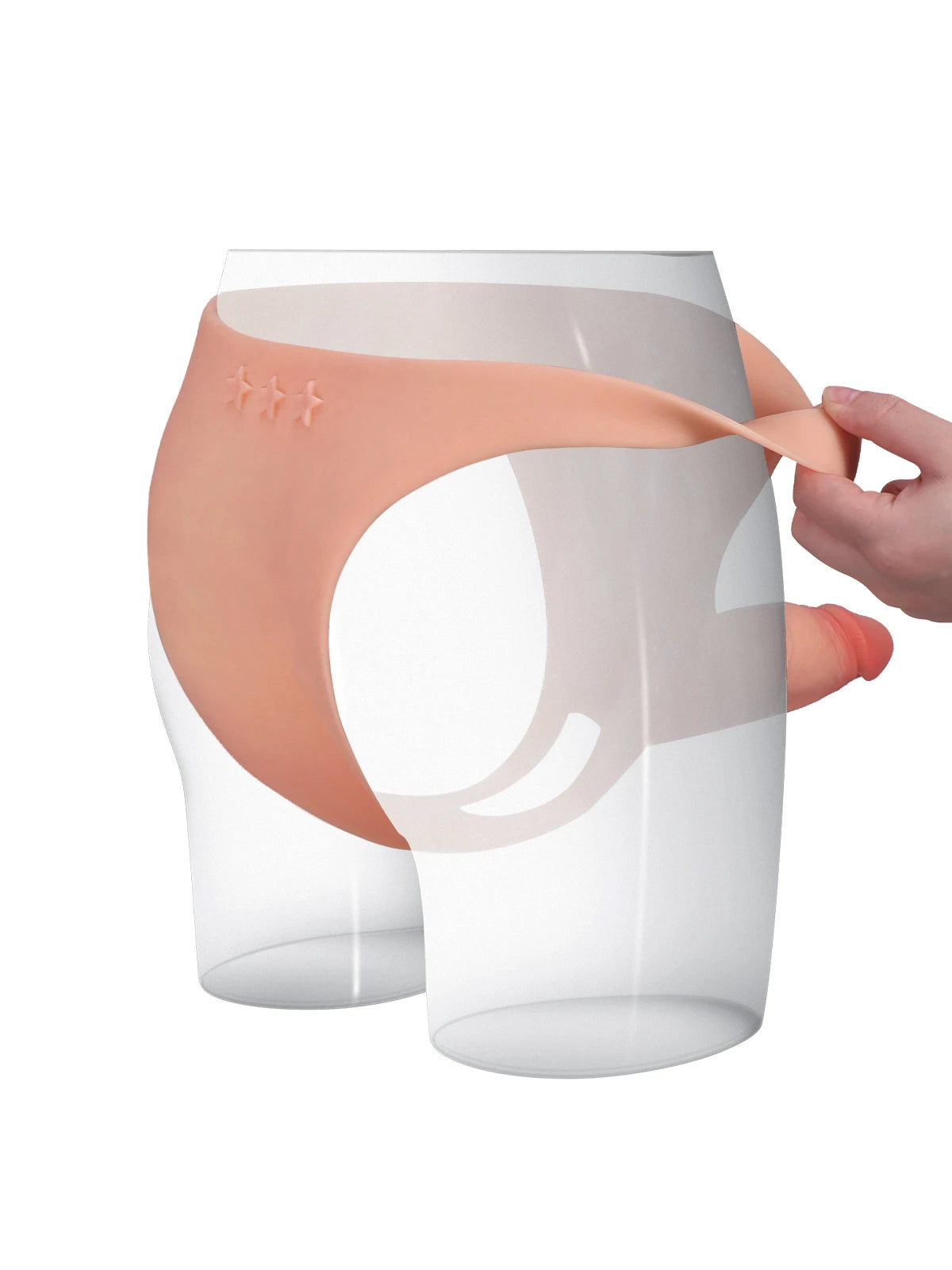 Casey - Hohler Strap-On-Dildo · Tragbar · Premium-Silikon - 15,5 cm