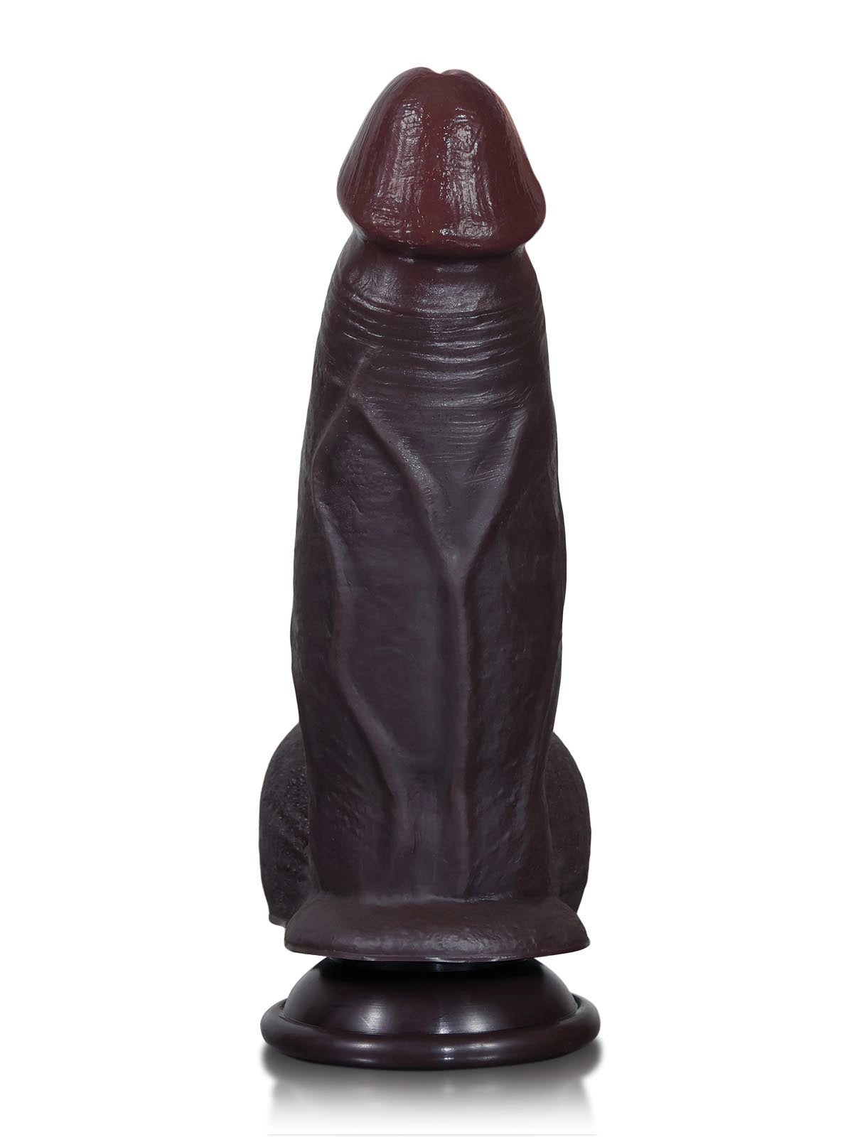 Dorian - Realistischer Dildo in Schwarz mit verschiebbarer Haut & Hoden - 20,3 cm