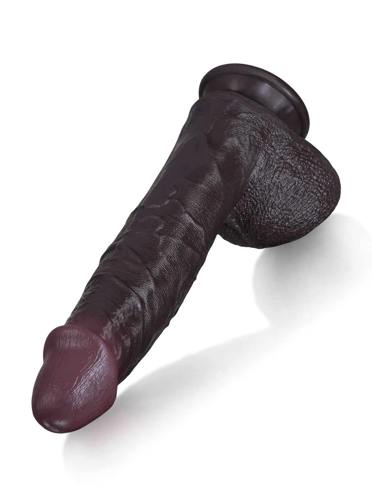 Elias - Schwarzer Stoßdildo mit Vibration und Heizfunktion - Fernbedienung - 27,0 cm
