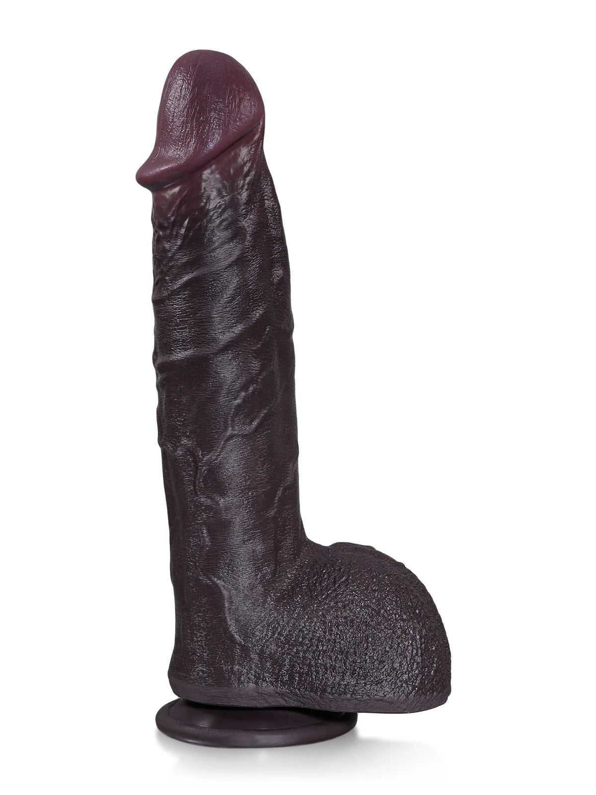 Elias - Schwarzer Stoßdildo mit Vibration und Heizfunktion - Fernbedienung - 27,0 cm