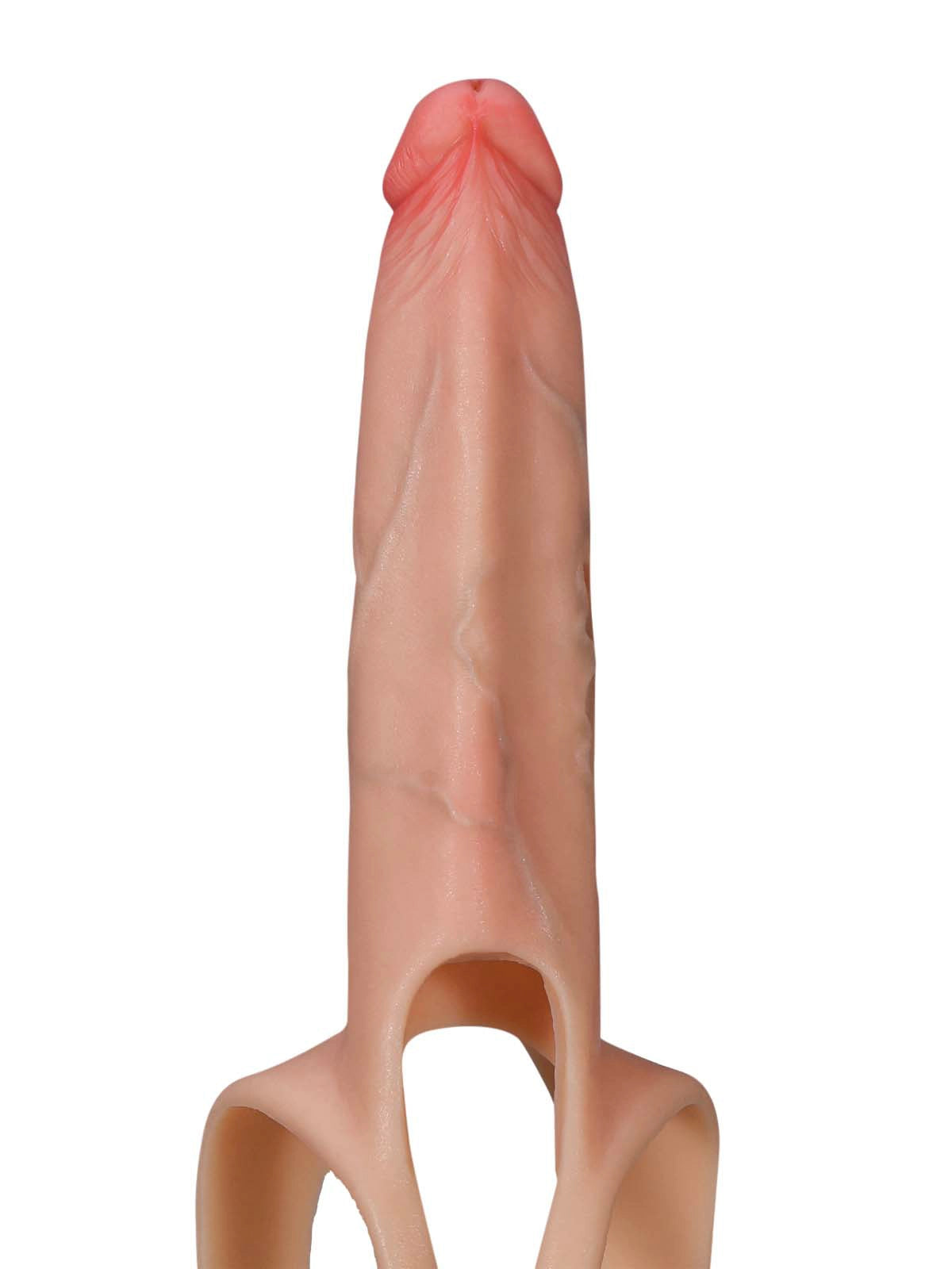 Emberfall - Schlanker Umschnalldildo (Strap-On) mit realistischer Struktur - 19 cm