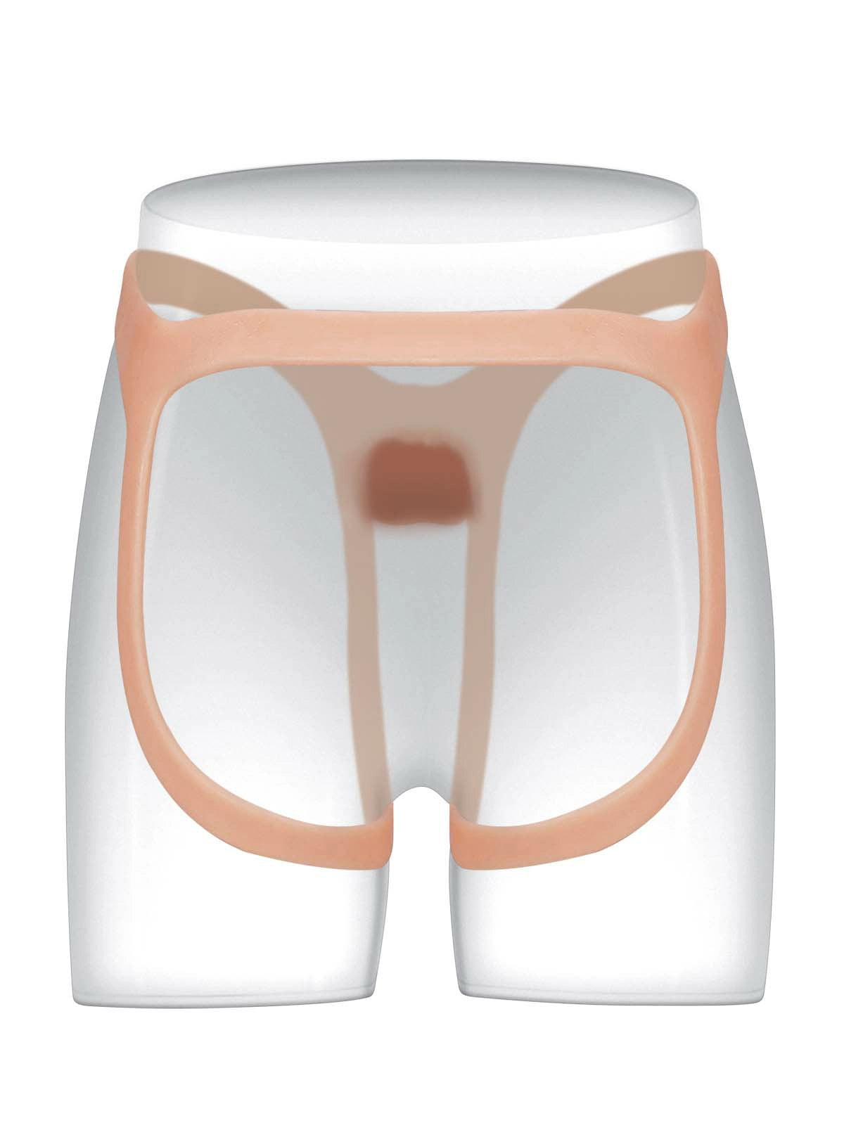 Emberfall - Schlanker Umschnalldildo (Strap-On) mit realistischer Struktur - 19 cm