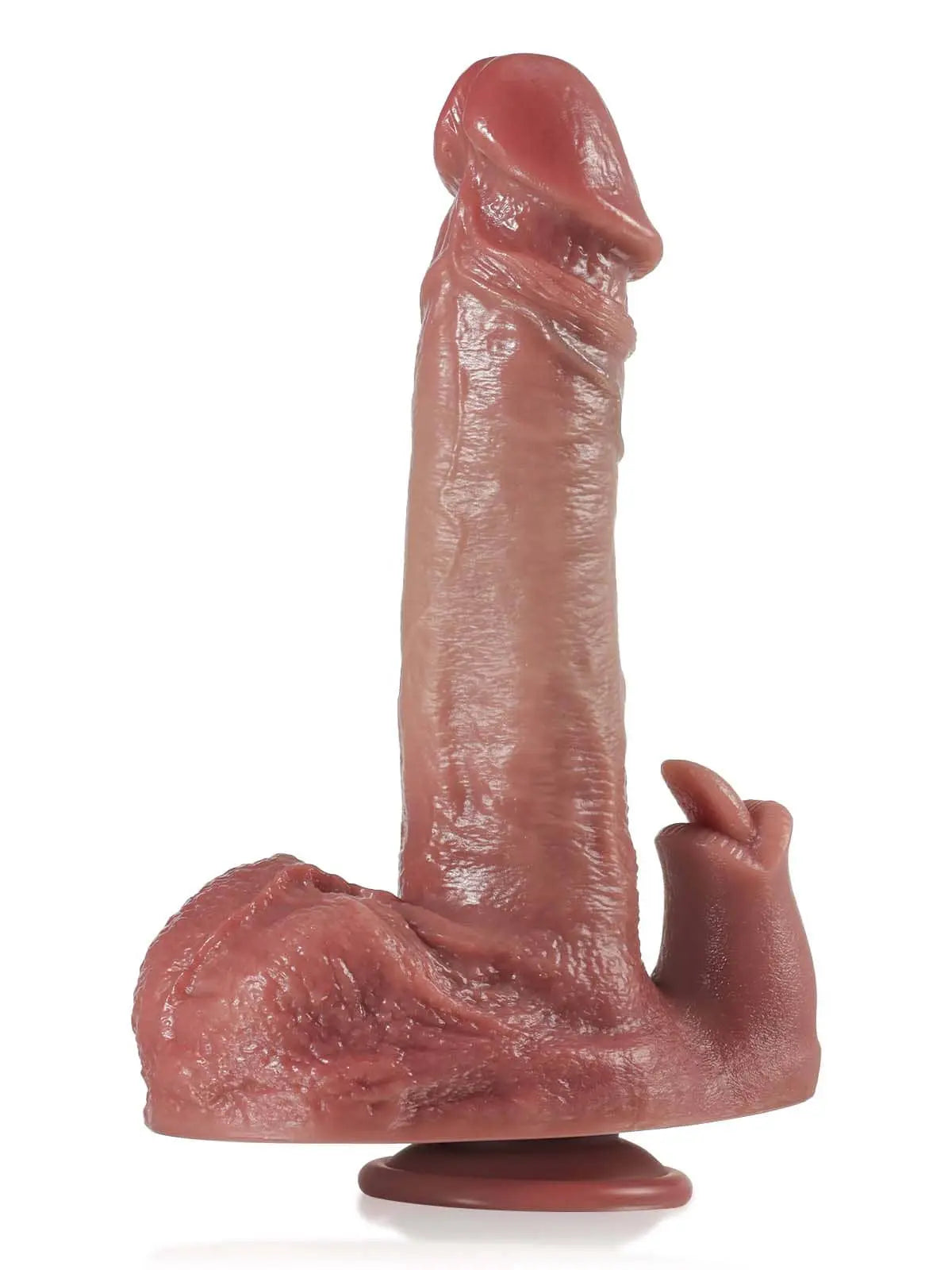 Gerrit - Stoßender, vibrierender Dildo mit Zungenstimulation - 25 cm