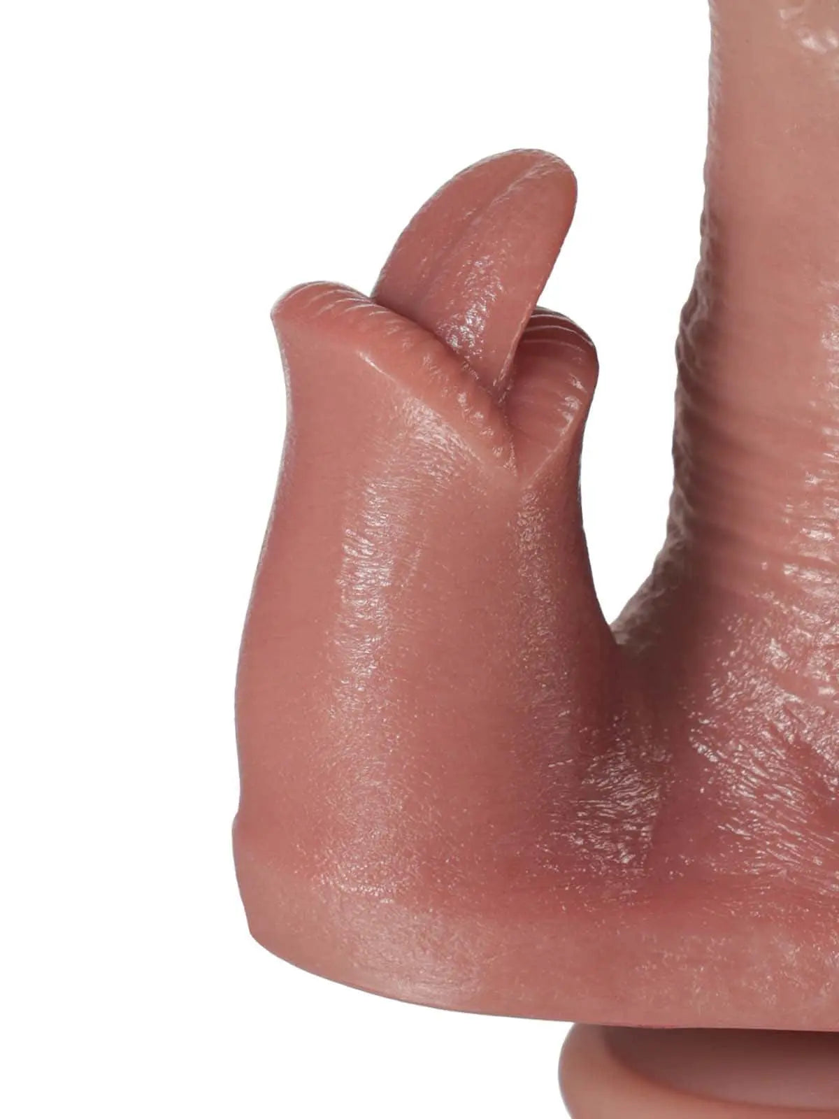 Gerrit - Stoßender, vibrierender Dildo mit Zungenstimulation - 25 cm