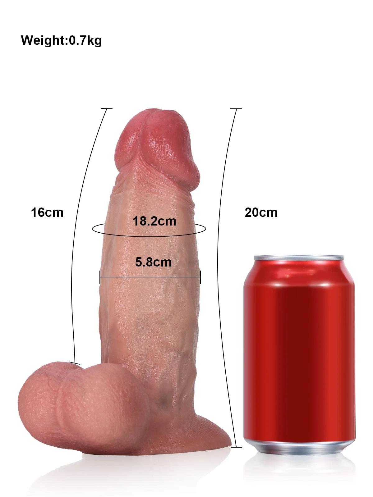 Greg - Realistischer Dildo · Ausgeprägte Adern · Vac-U-Lock - 20 cm