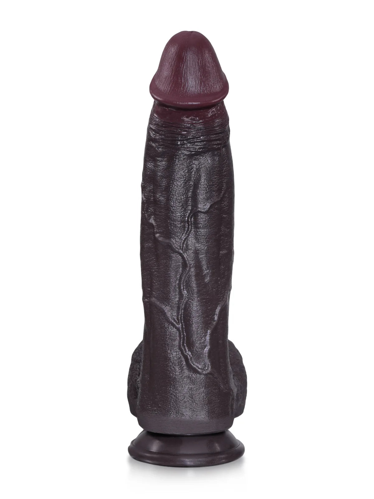 Henry - Schwarzer Dicker Dildo mit konischer Eichel und breitem Schaft – 27,4 cm