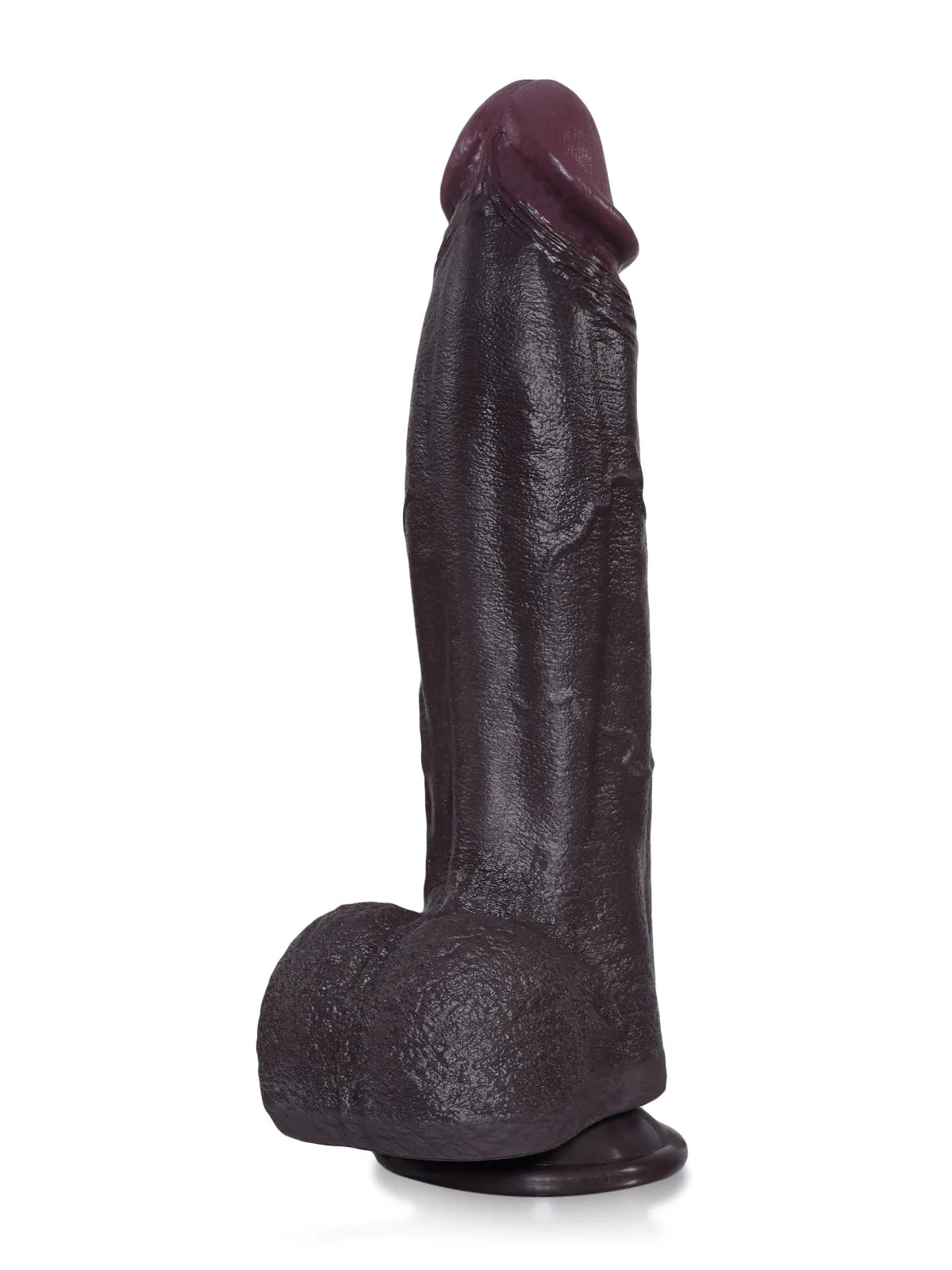Henry - Schwarzer Dicker Dildo mit konischer Eichel und breitem Schaft – 27,4 cm