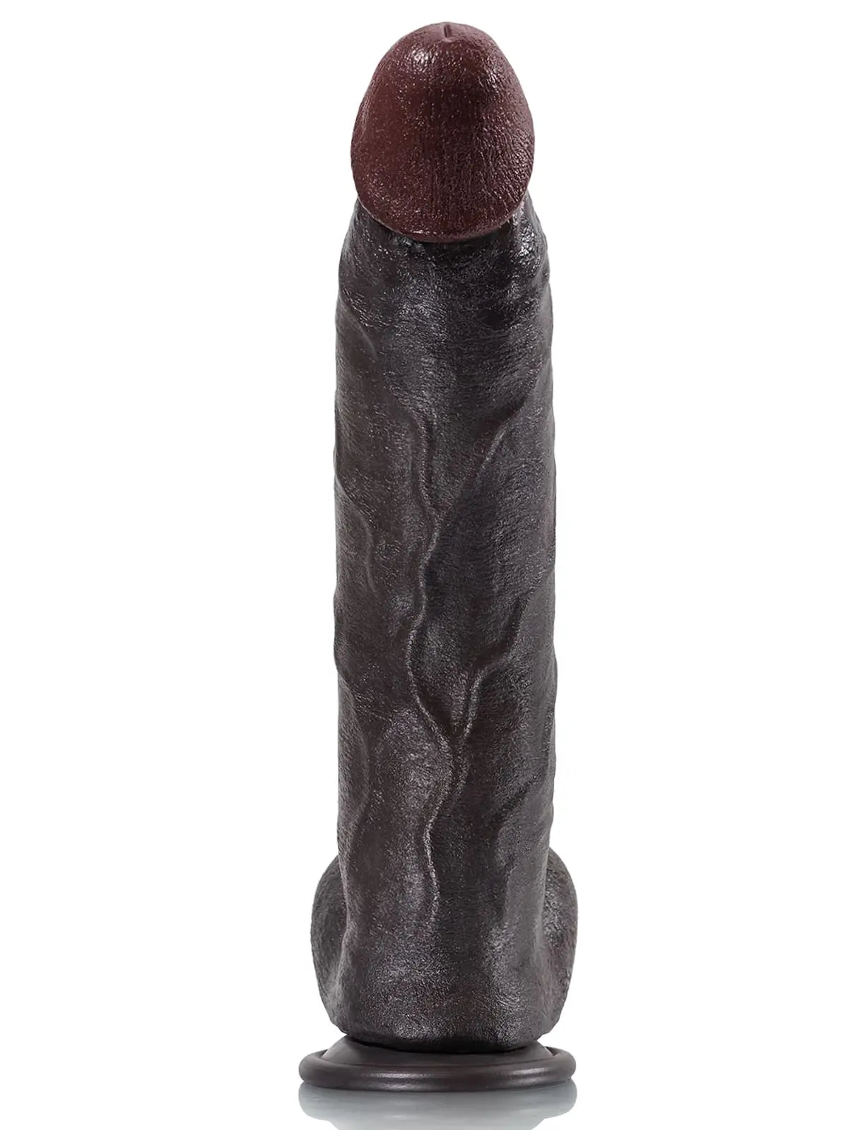 Farid - Großer, realistischer Schwarzer Dildo mit stabilem Metallkern - 30,5 cm