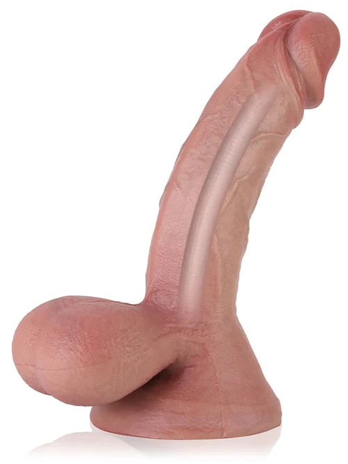 Kurt - Realistischer, weicher Dildo mit schwingenden Hoden und Metallkern - 23 cm