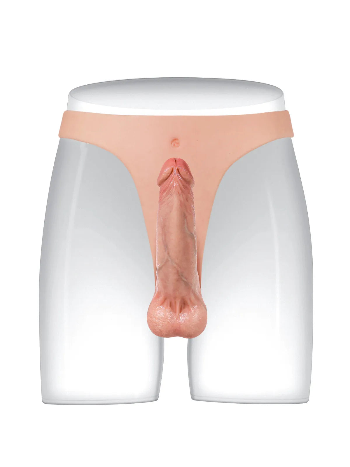 Nick - Leichter, tragbarer Silikon-Strap-On-Dildo mit schlankem Riemen - 16 cm