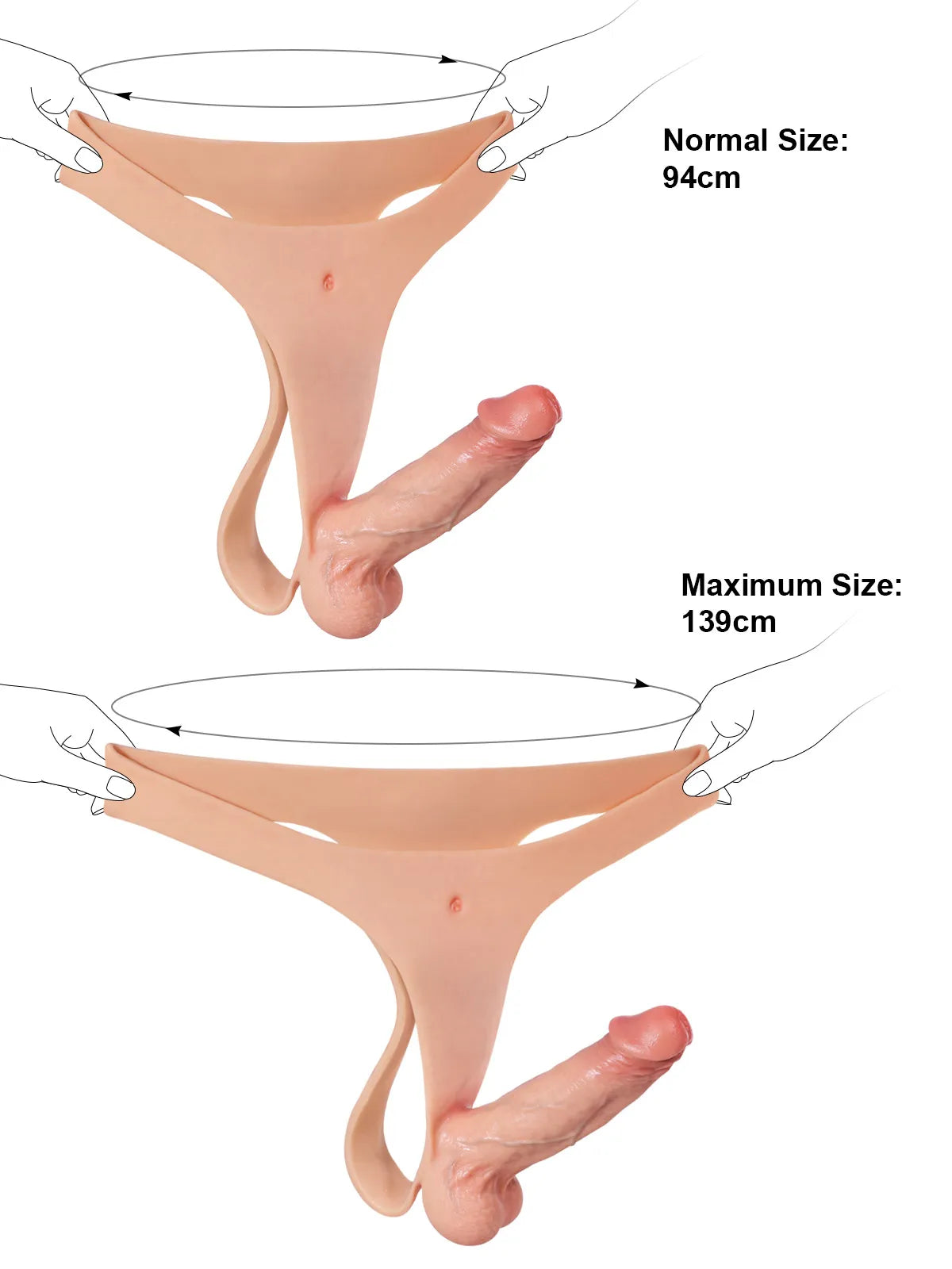 Leichter, tragbarer Silikon-Strap-On-Dildo mit schlankem Riemen - 16 cm