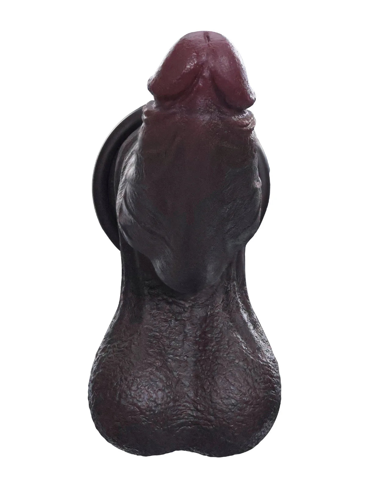 Logan - Schwarzer Realistischer Dildo mit bauchiger Eichel und pendelnden Hoden – 23,4 cm
