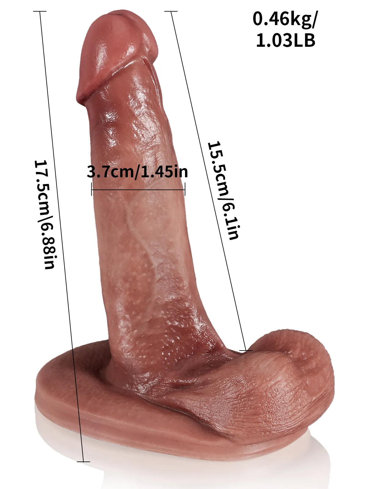 Loki - Realistischer Dildo mit gleitender Haut für Einsteiger - 17,5 cm