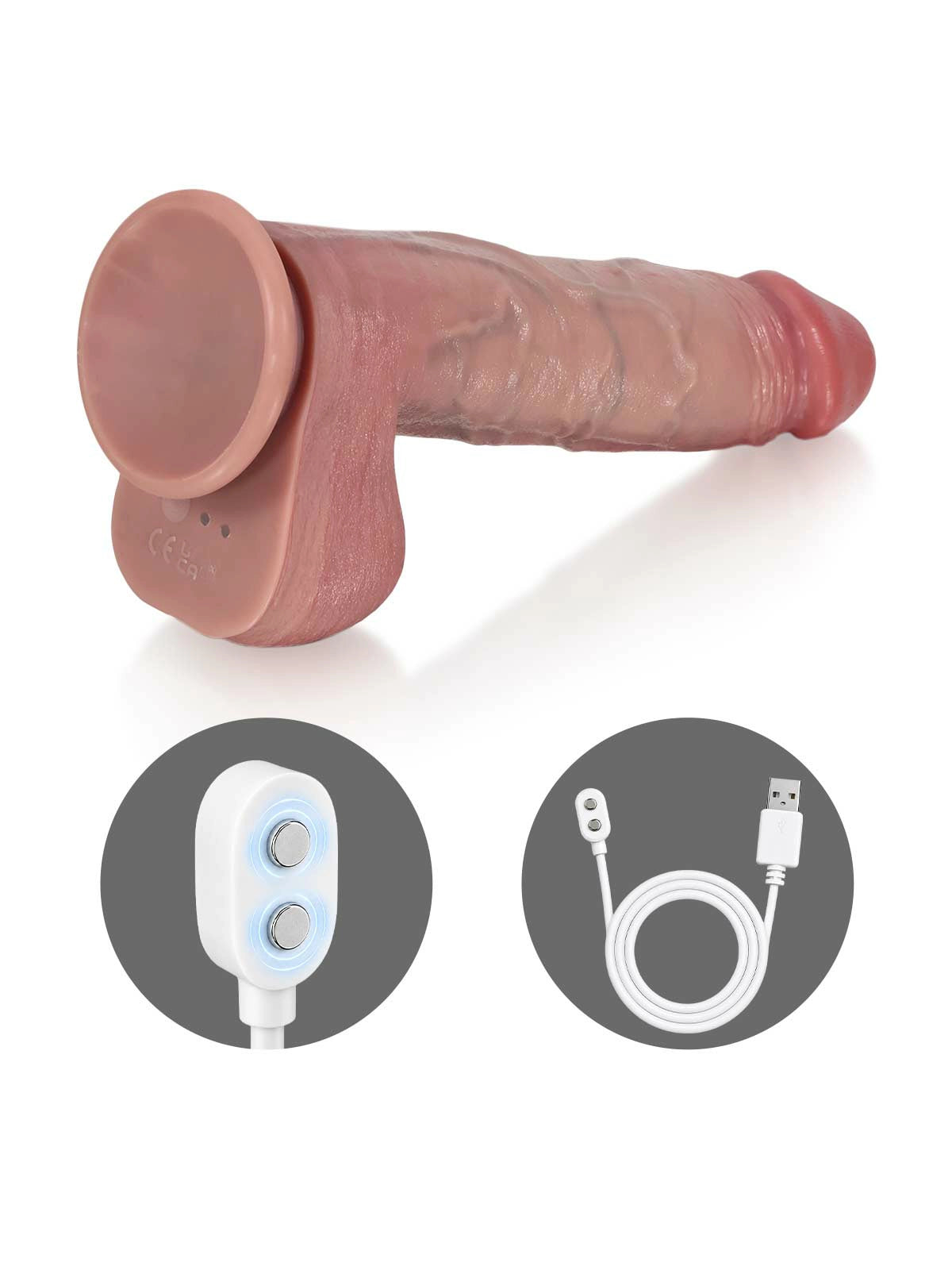 Marco - Stoßender Dildo mit praller Eichel & breitem Kranz - 25 cm