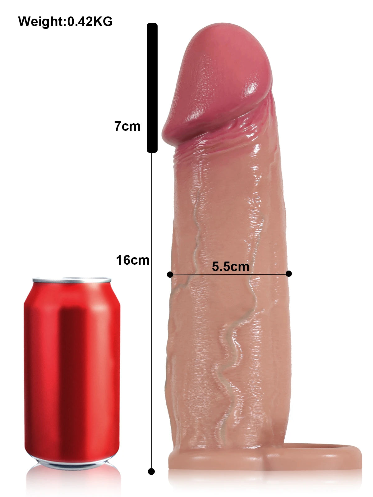 Peter - Ultra-Realistische Penishülle mit Gleitender Haut - 23 cm