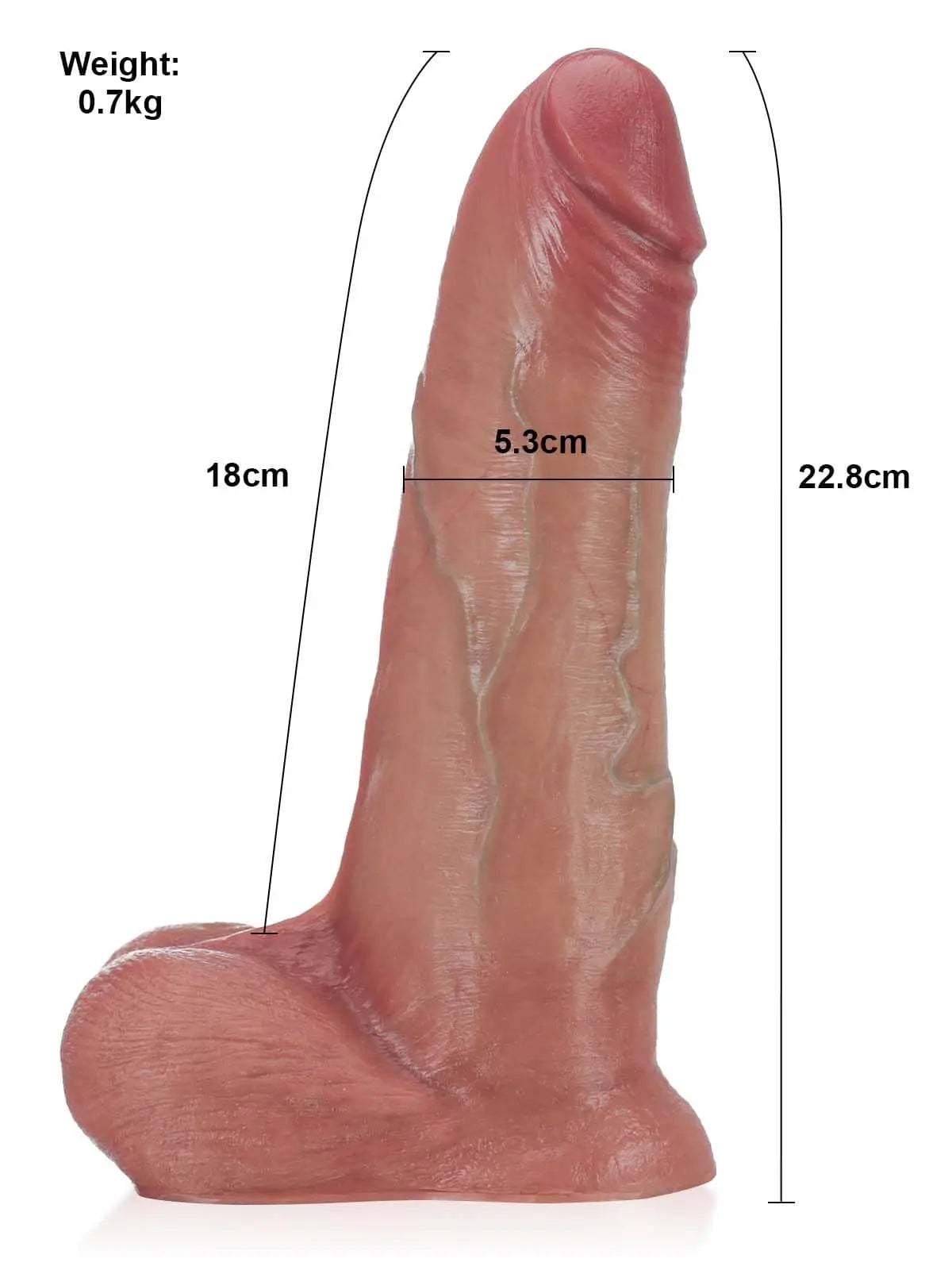 Ryder - Realistischer Dildo mit gleitender Haut, Hoden & Vac-U-Lock-Anschluss - 22,8 cm