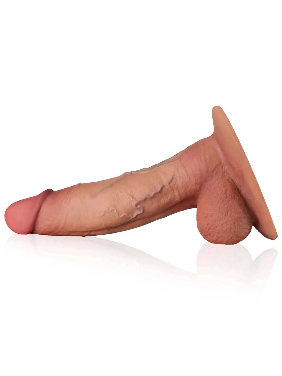 Schulze - Großer, dicker, realistischer brauner Dildo mit Adern und Hoden - 30,9 cm