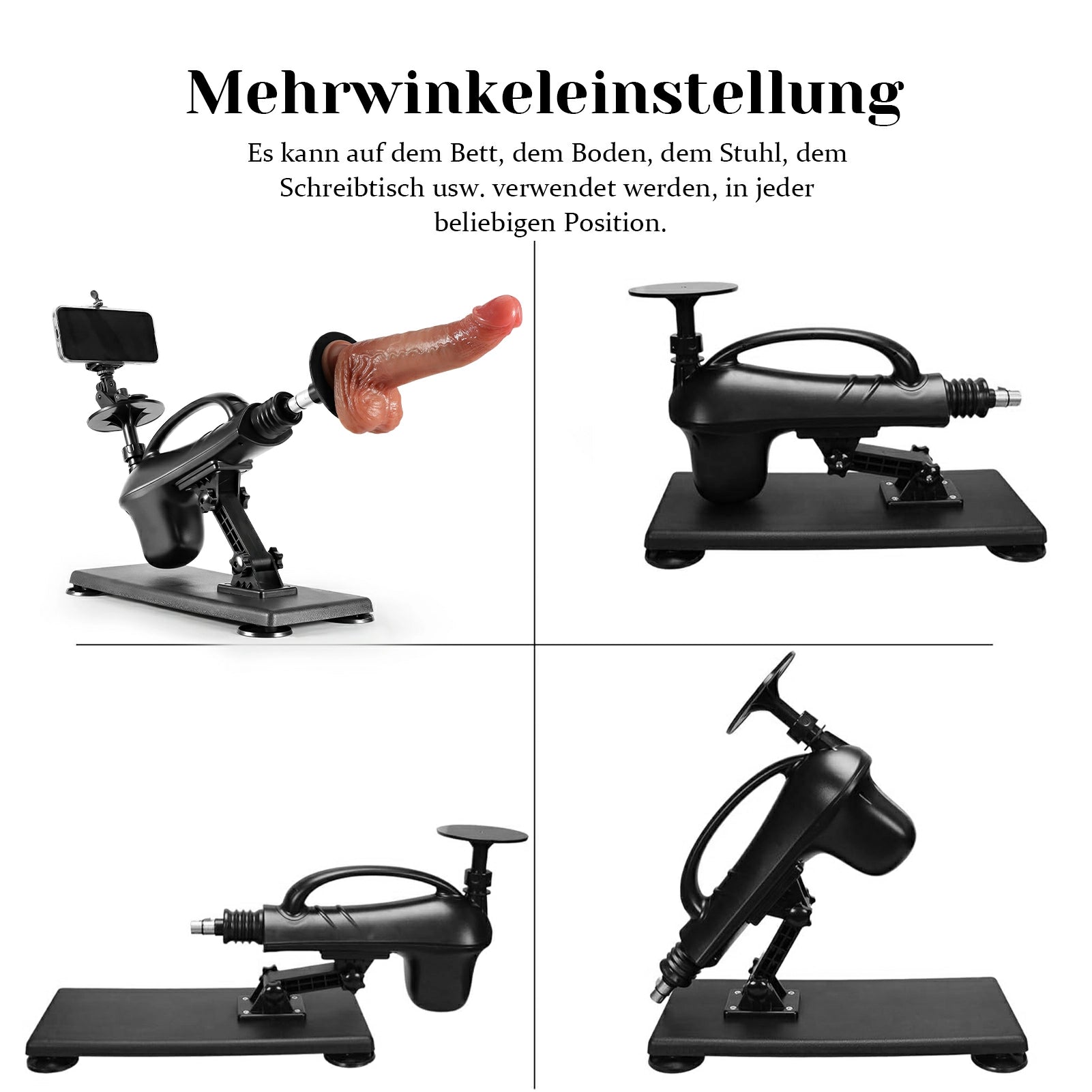 Apex - Sexmaschine-Set mit Umkehrbarer Montage, Tragegriff und 3XLR-Anschluss