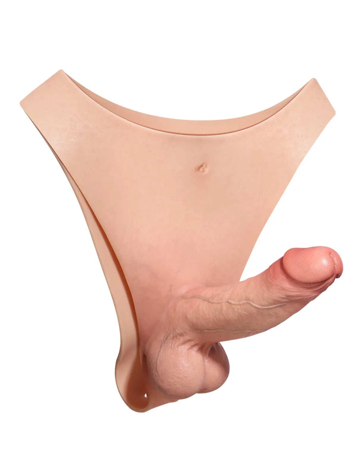 Silikon-Strap-On mit 17,5 cm realistischem Dildo - stabiler Kern & verstellbarer Gurt