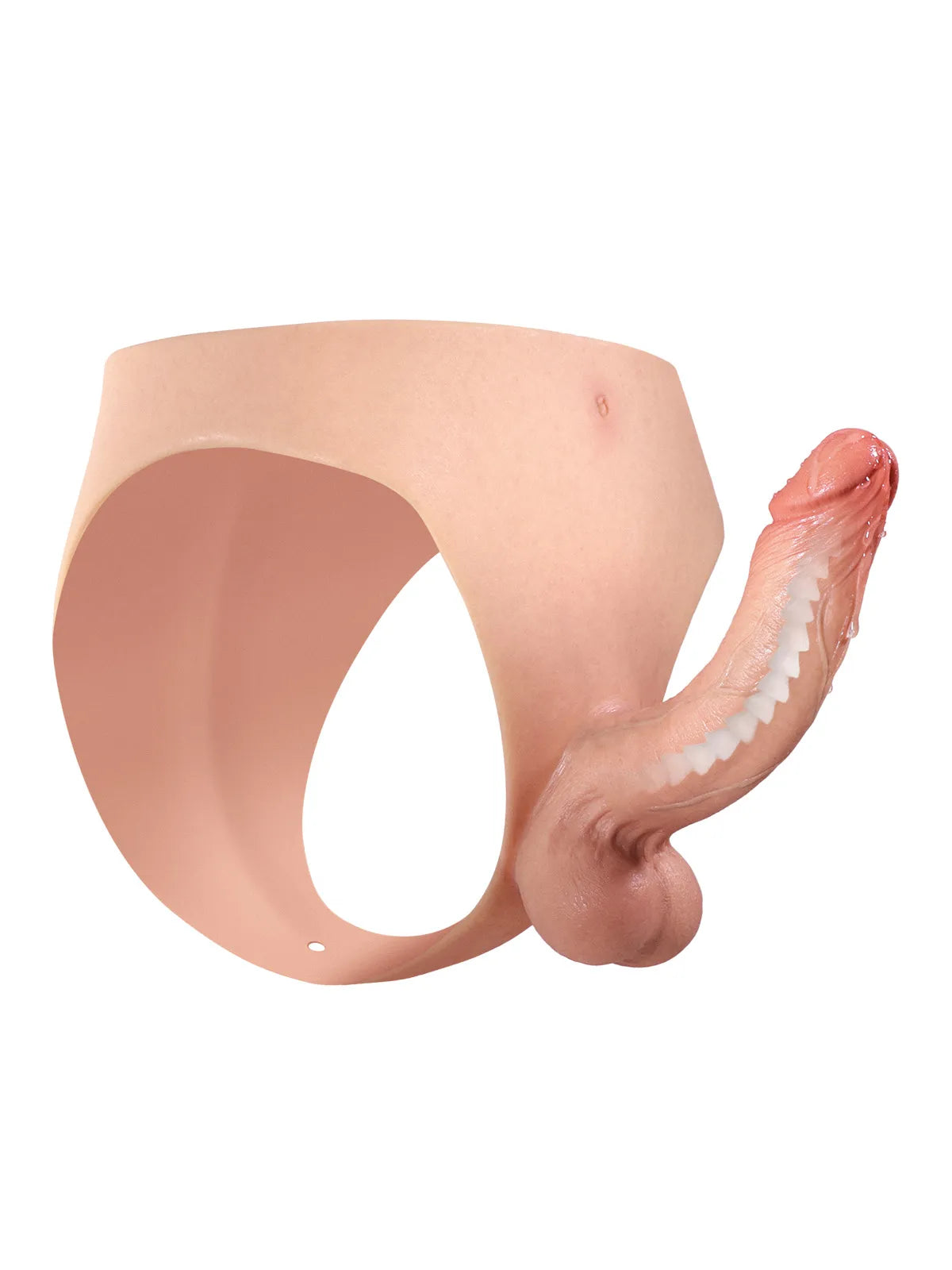 Silikon-Strap-On mit 17,5 cm realistischem Dildo - stabiler Kern & verstellbarer Gurt