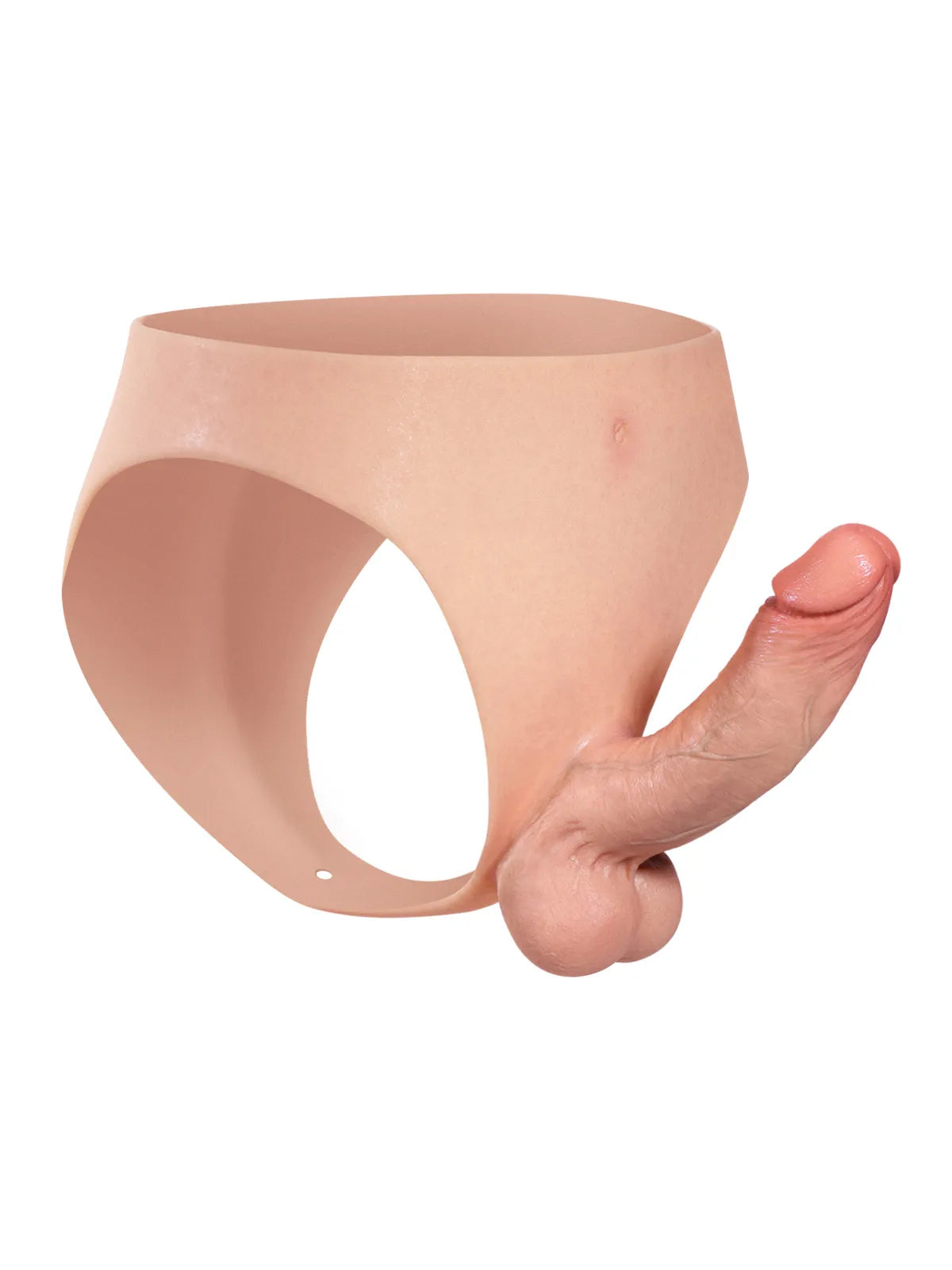 Silikon-Strap-On mit 17,5 cm realistischem Dildo - stabiler Kern & verstellbarer Gurt