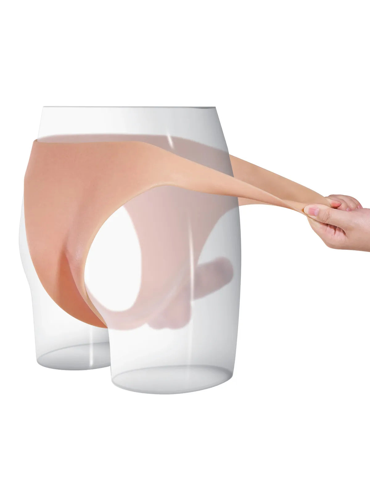 Beowulf - Tragbarer Silikon-Strap-On mit festem Kern - 15,5 cm