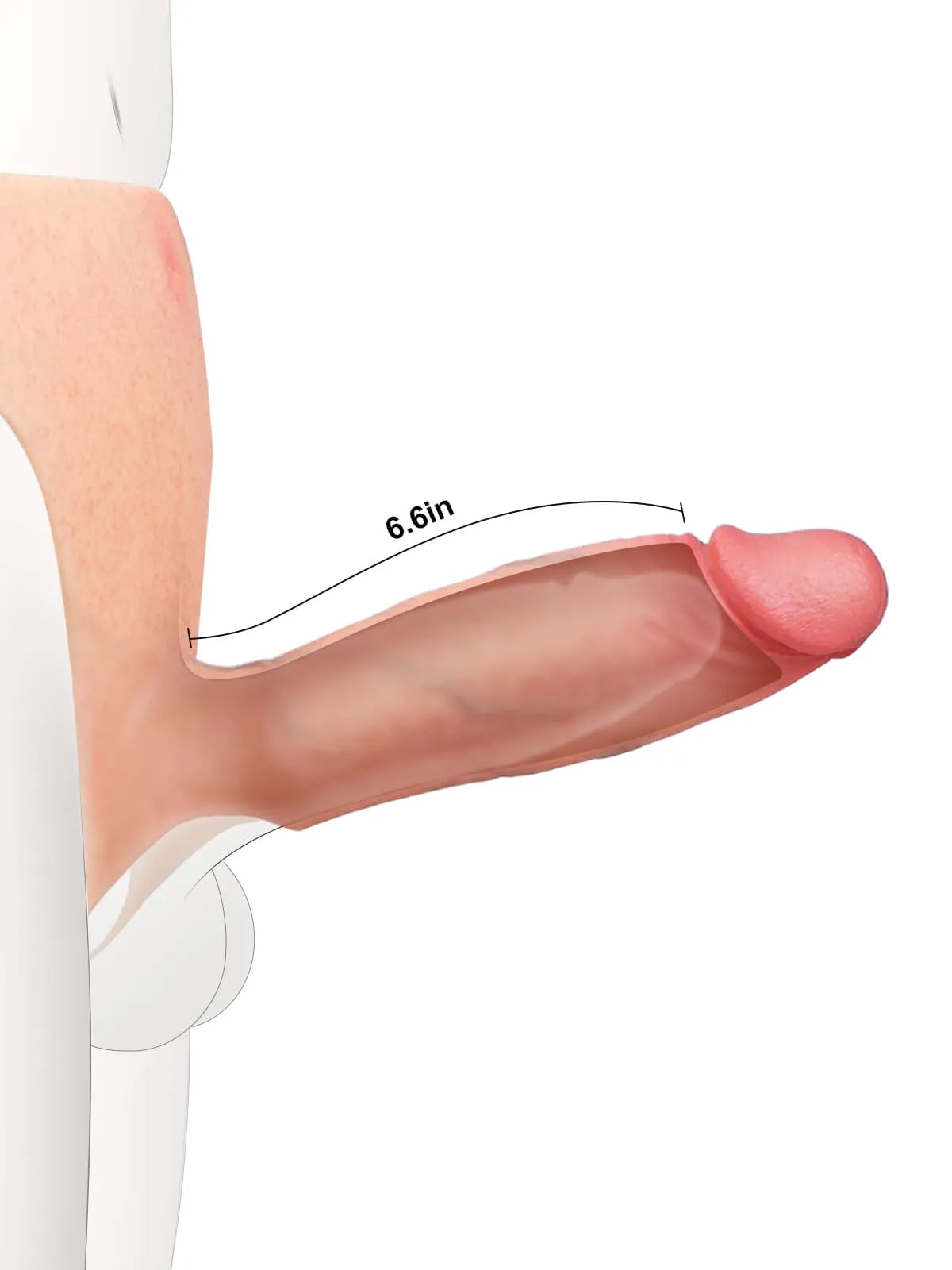 Daenerys - Tragbarer, hohler Strap-On-Dildo • ED-Penishülle - 20 cm