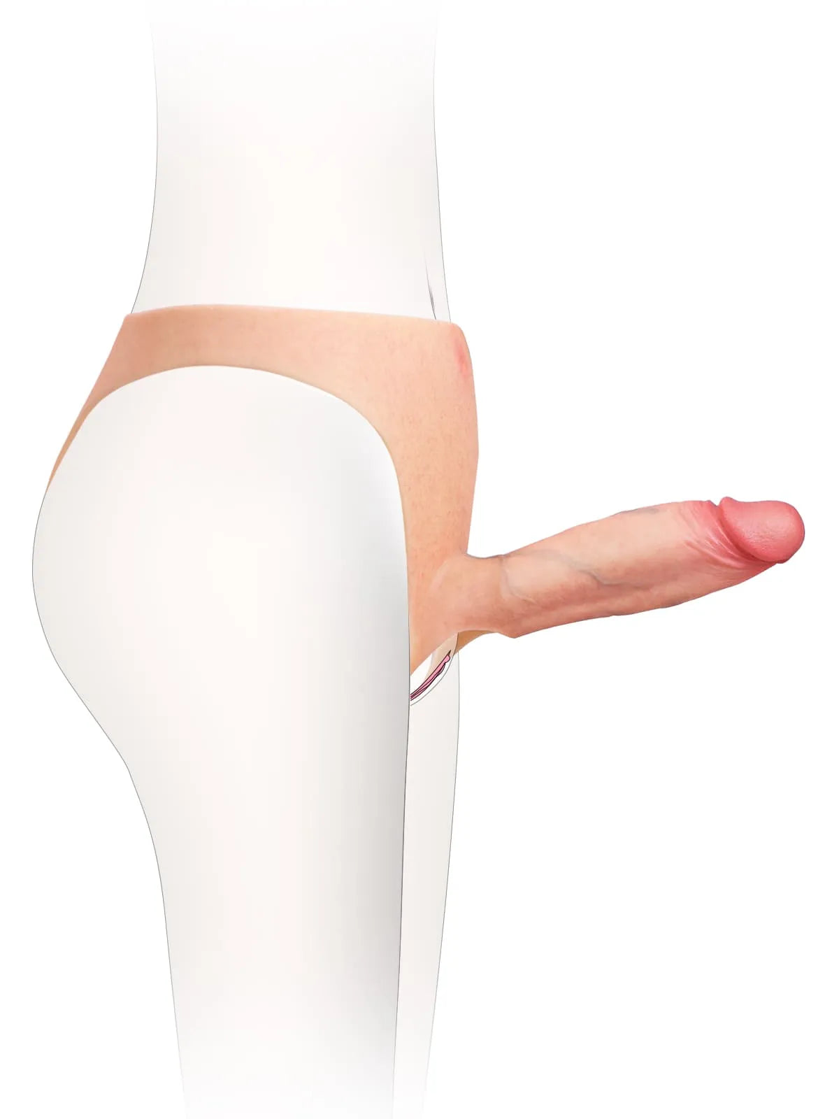 Tristan - Tragbarer, hohler Strap-On-Dildo • ED-Penishülle - 20 cm