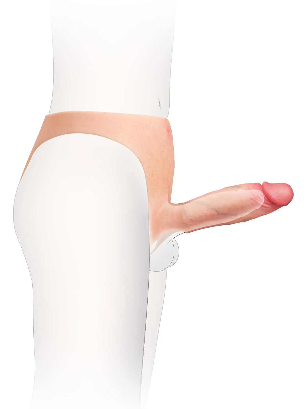 Tristan - Tragbarer, hohler Strap-On-Dildo • ED-Penishülle - 20 cm