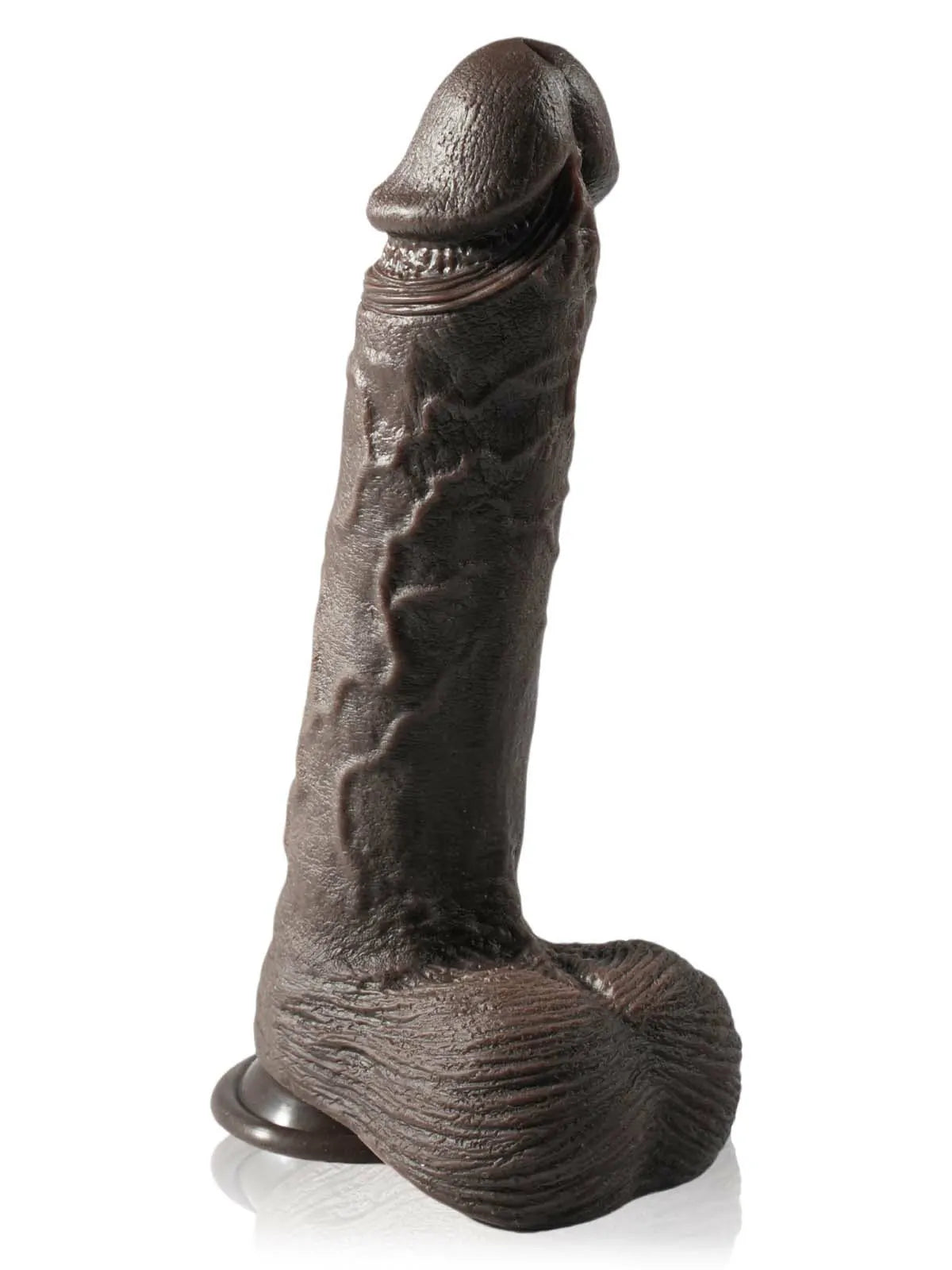 Volker - Großer Realistischer Dildo mit Stoßfunktion und Fernbedienung in Schwarz - 26,5 cm