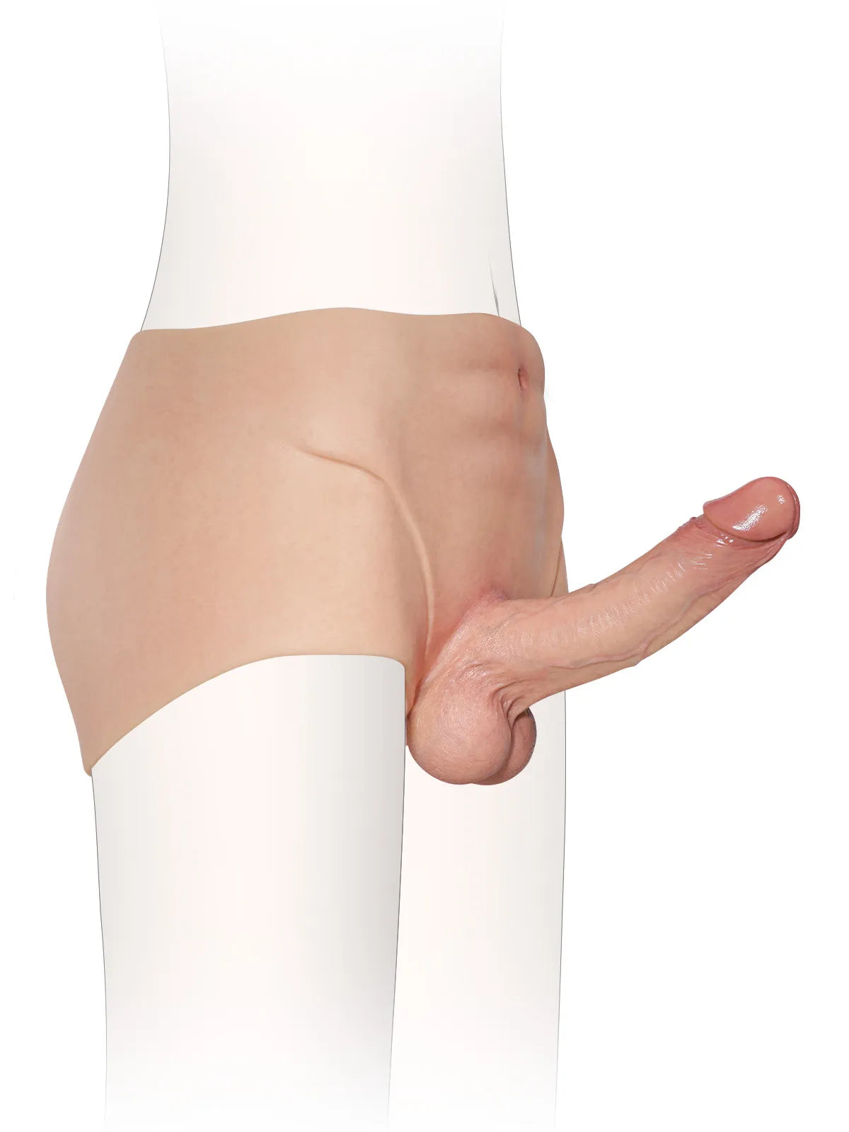 Victor -Vollummanteltes Silikon Strap-On-Höschen mit realistischem Dildo - 18,5 cm