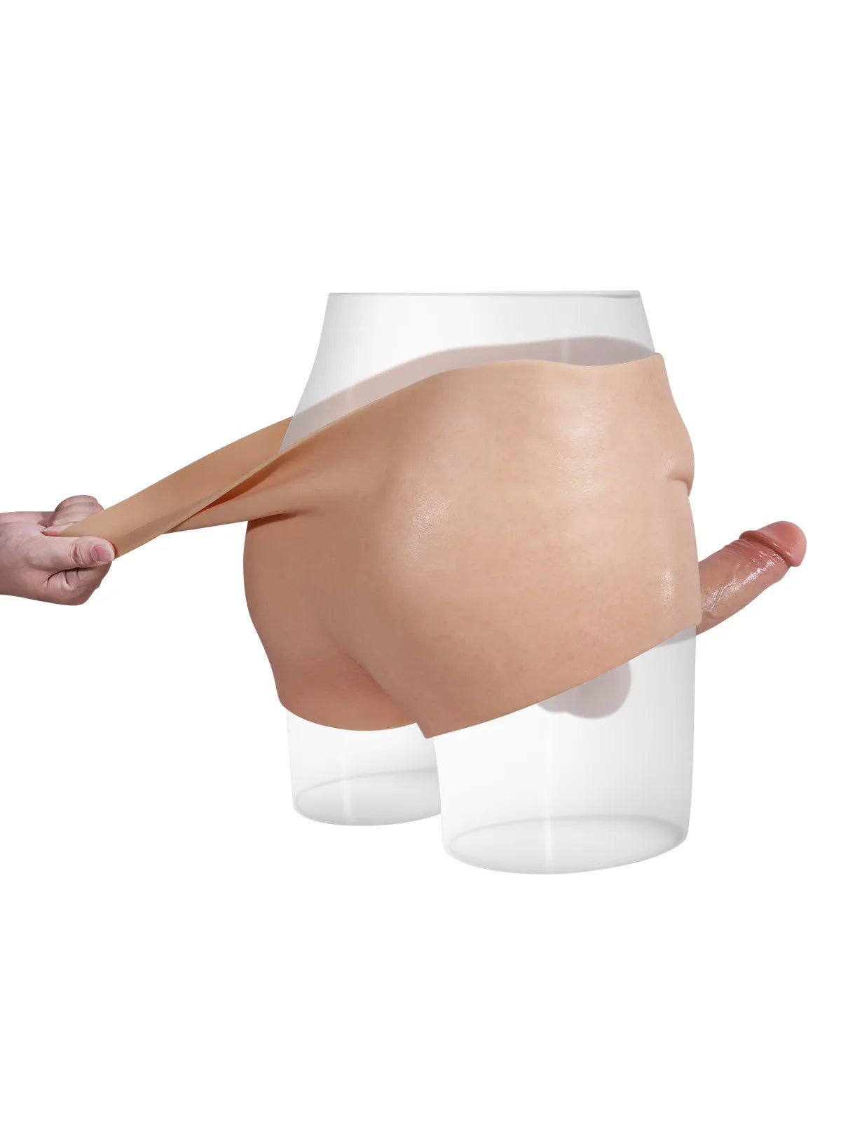 Victor -Vollummanteltes Silikon Strap-On-Höschen mit realistischem Dildo - 18,5 cm