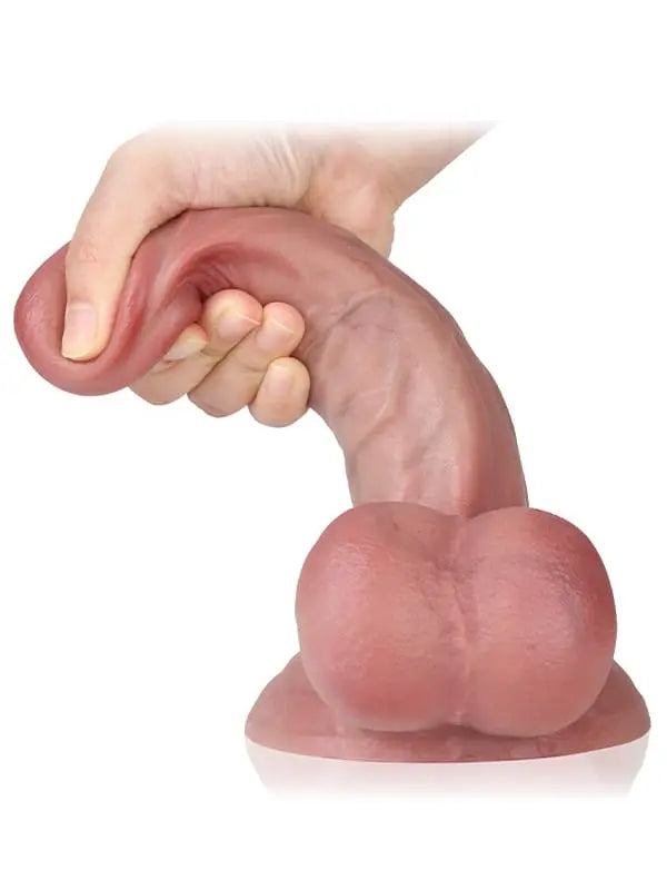 Wilhelm - Realistischer Dildo mit großem Saugnapf & flexiblen Hoden - 20 cm