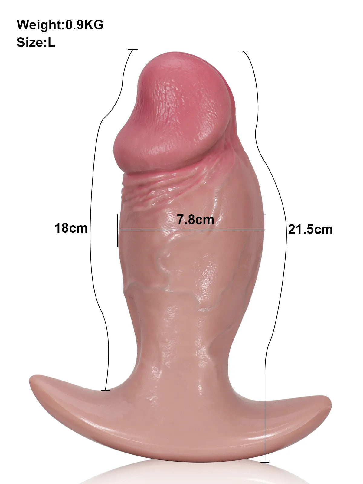 Willi - Weicher, realistischer Dildo-Butt-Plug für vielseitiges Vergnügen - 16,5 cm