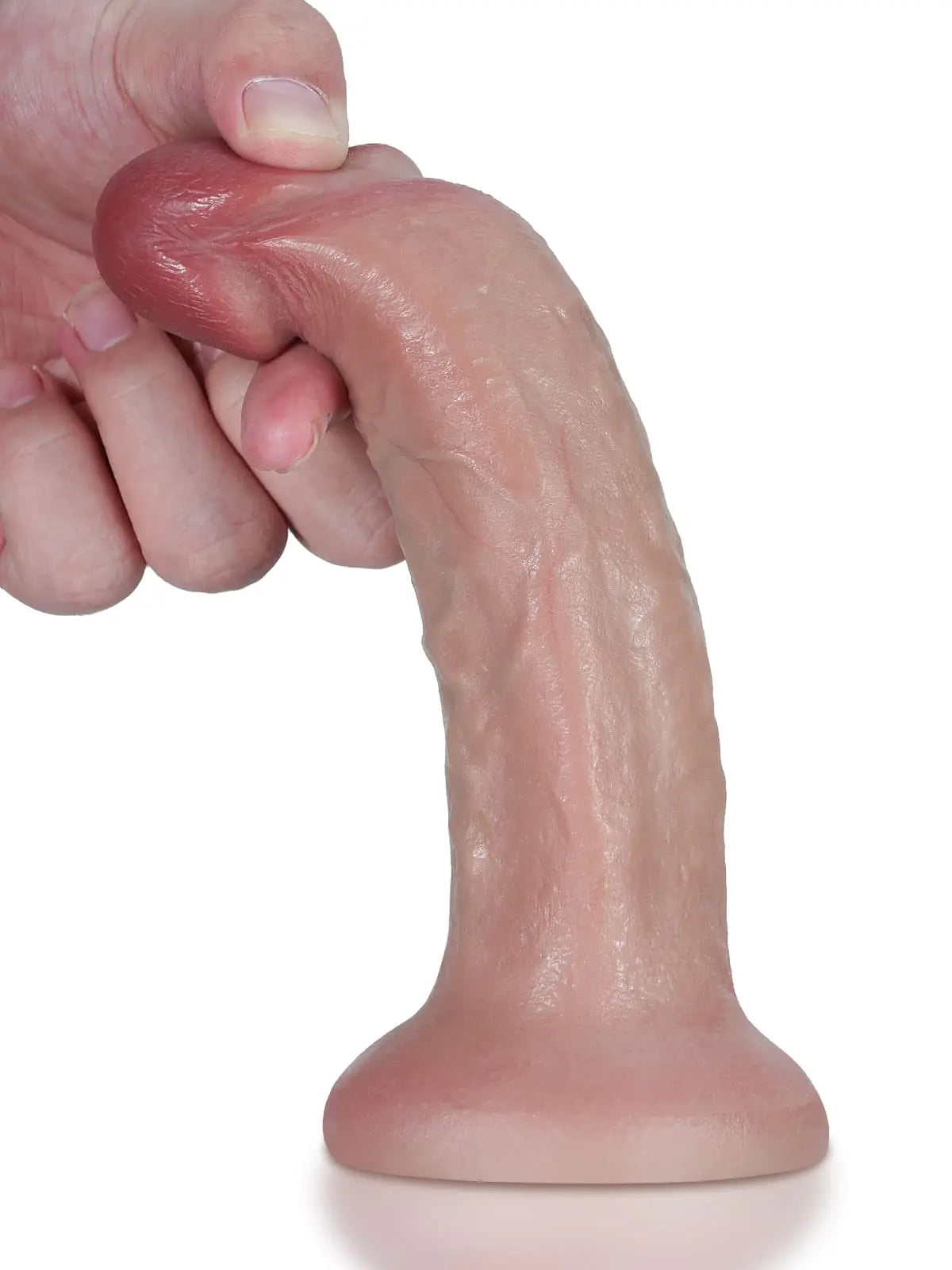 Ludwig - Weicher, biegsamer Dildo ohne Hoden für Einsteiger - 17,8 cm