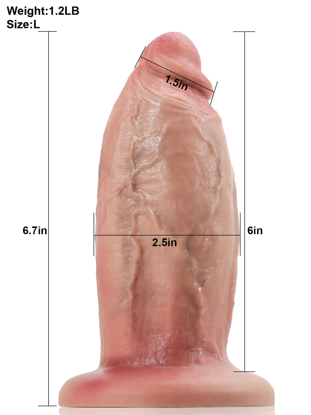 Lara - Der Beste Dicke, Riesige Anal-Dildo in Hautfarbe - 23,4 cm