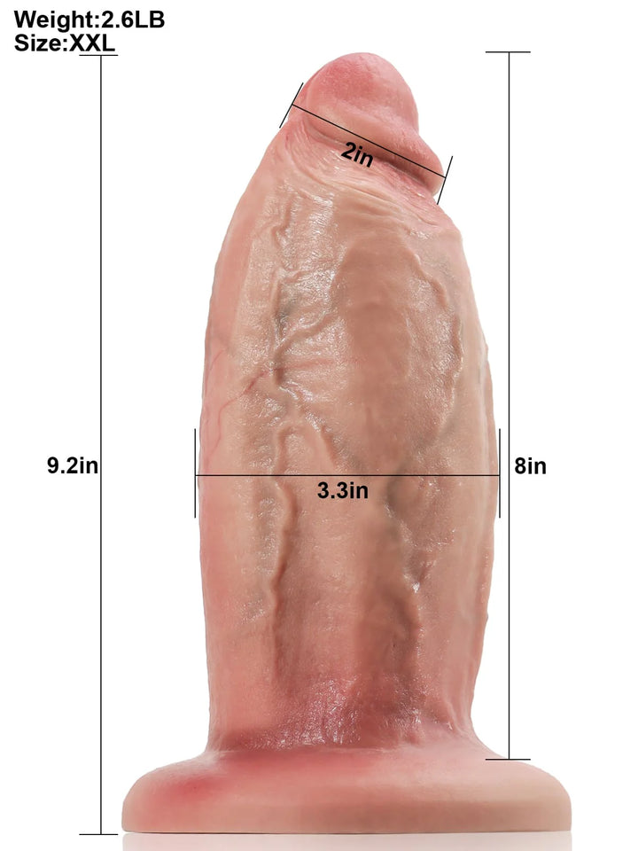 Lara - Der Beste Dicke, Riesige Anal-Dildo in Hautfarbe - 23,4 cm