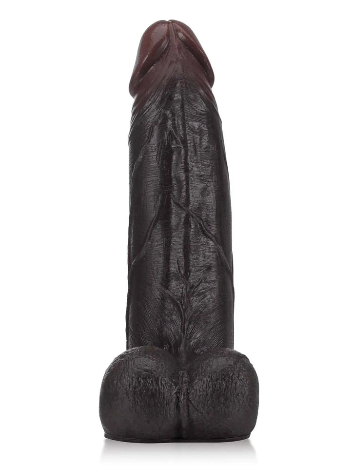 Anja - Riesen Dicker Dildo Mit Gleitender Haut und Beweglichen Hoden - 27.4Cm Black
