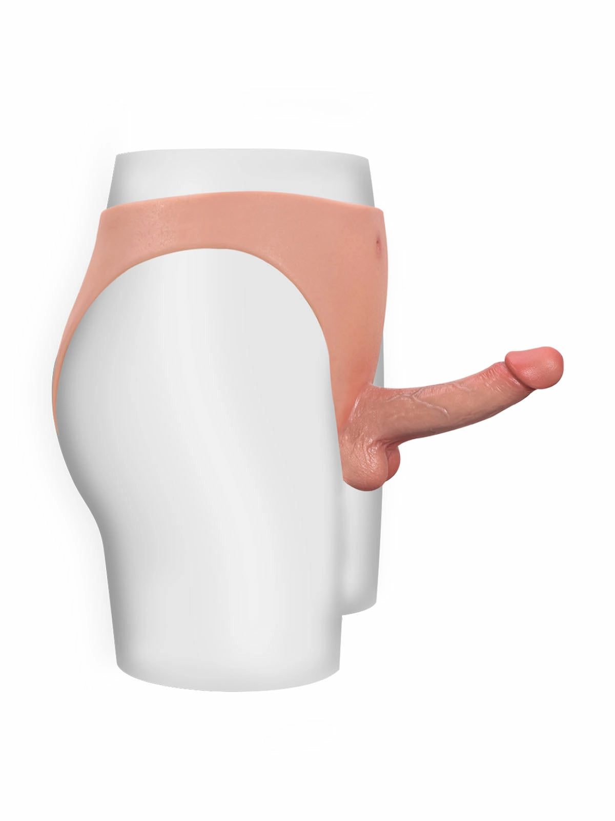 Arlo - Realistischer Silikon-Strap-On mit nahtlosem Slip - 14,7 cm