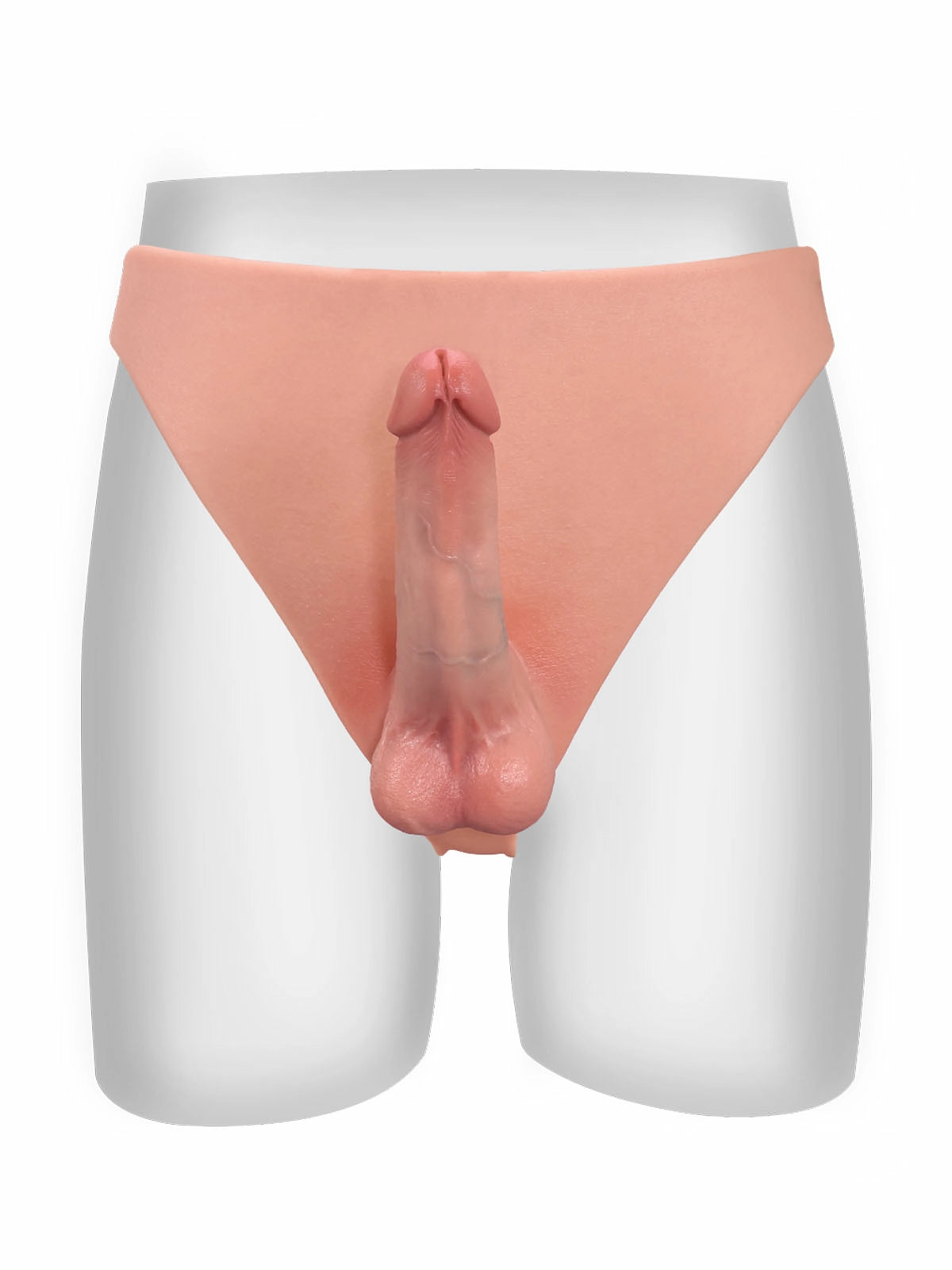Arlo - Realistischer Silikon-Strap-On mit nahtlosem Slip - 14,7 cm