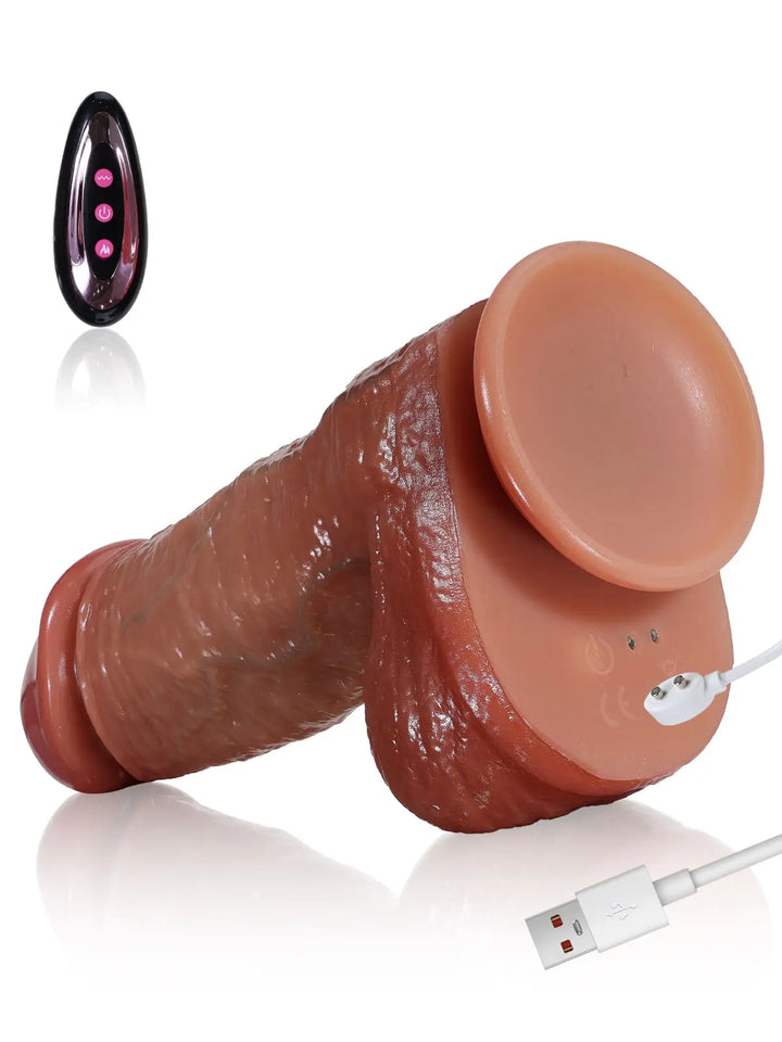 Arvid - Großer, Dicker Dildo Mit Stoß- und Vibrationsfunktion - 23.6cm