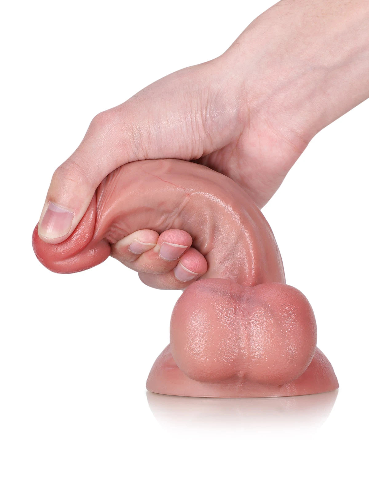 Beacher - Kleiner, realistischer Dildo mit geschwollenen Hoden - 17 cm
