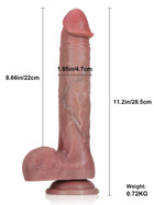 Becker - Großer Realistischer Dildo mit Stoßfunktion und Vibration - 28,5 cm