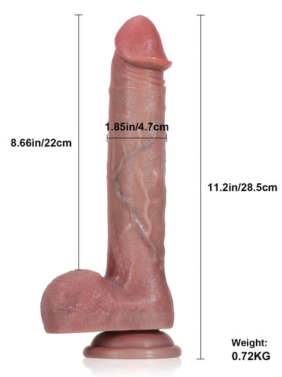 Becker - Großer Realistischer Dildo mit Stoßfunktion und Vibration - 28,5 cm