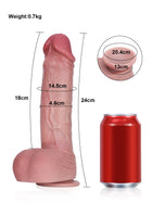 Brandon - Realistischer Dildo mit Weicher Haut und Dual-Density-Silikon - 24 cm